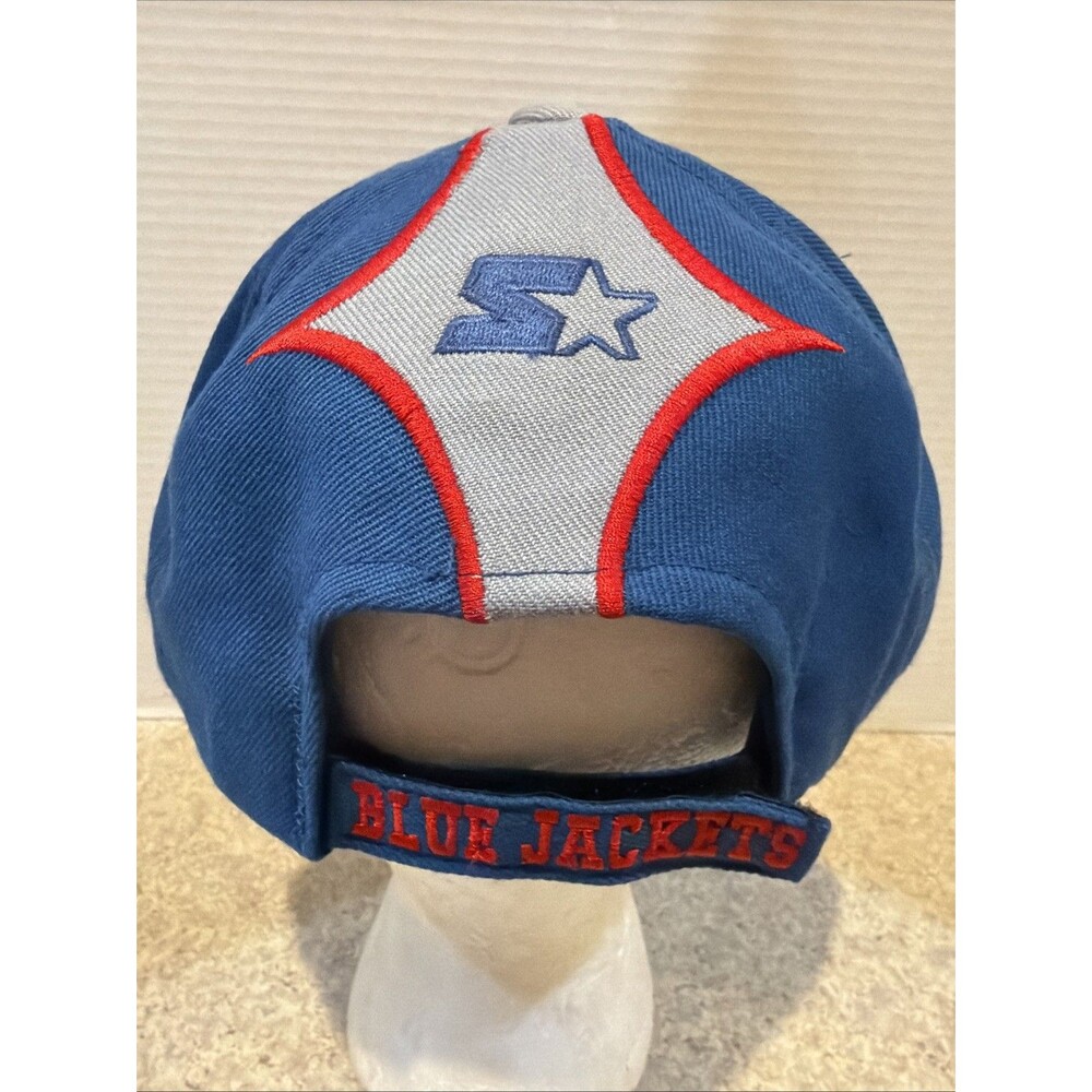 Vtg Columbus Blue Jackets Starter Snapback Hat Stinger Logo NHL 2000s RARE - Picture 3 of 7